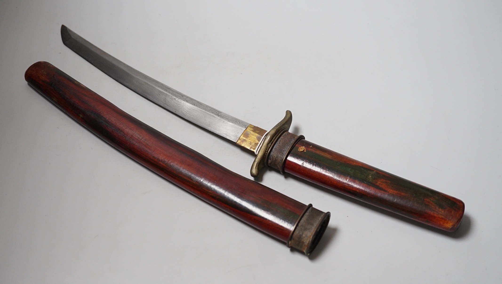 A Chinese duan dao, 56cm total length including saya